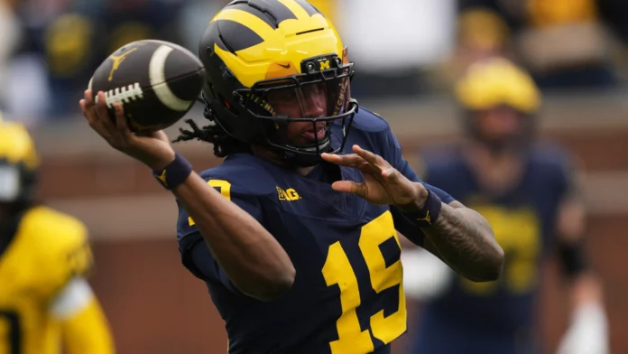 jon gruden saw michigan football practice bryce underwood.